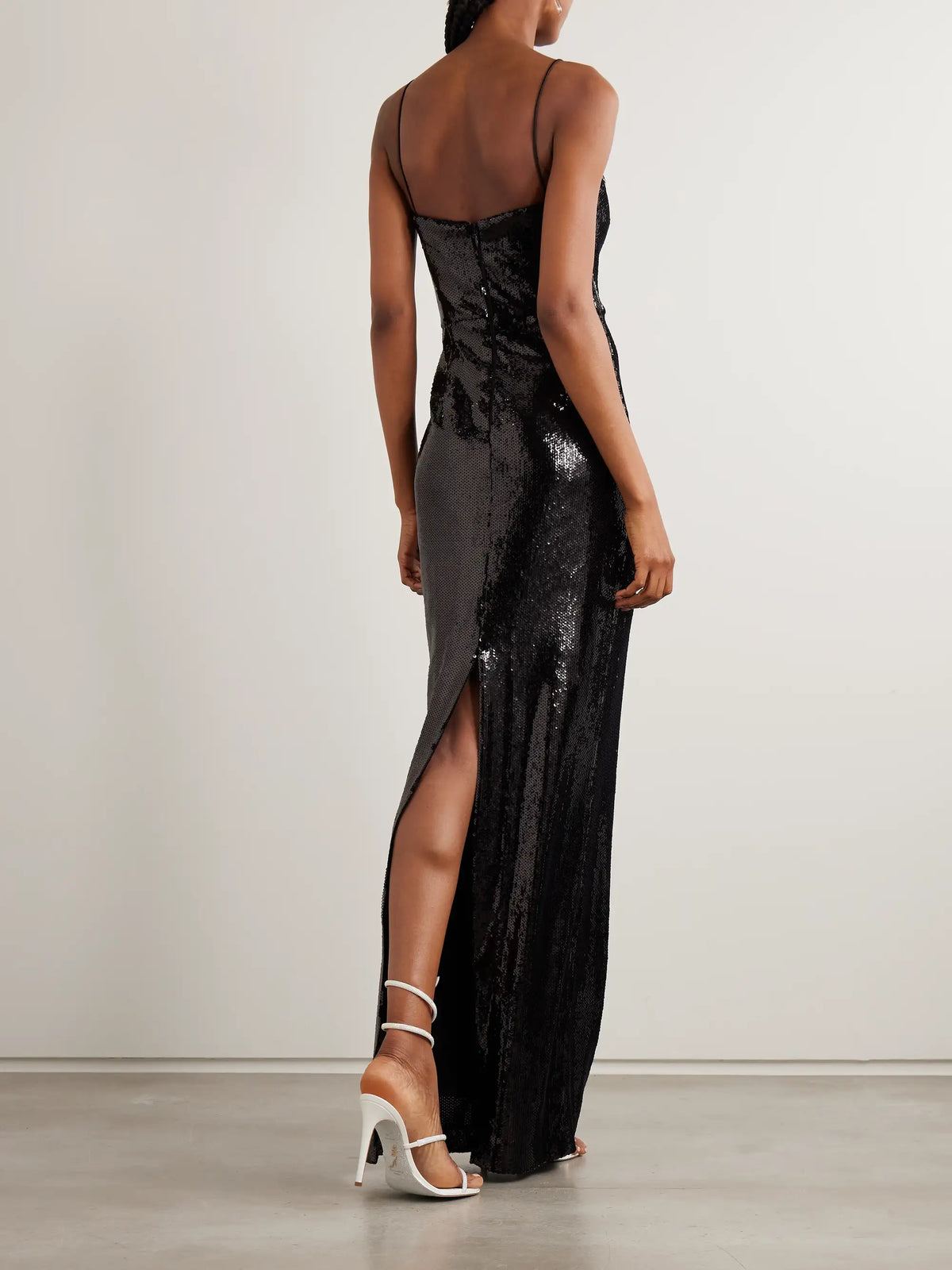 Rebecca Vallance Lyra Cutout Embellished Sequined Stretch-jersey Gown