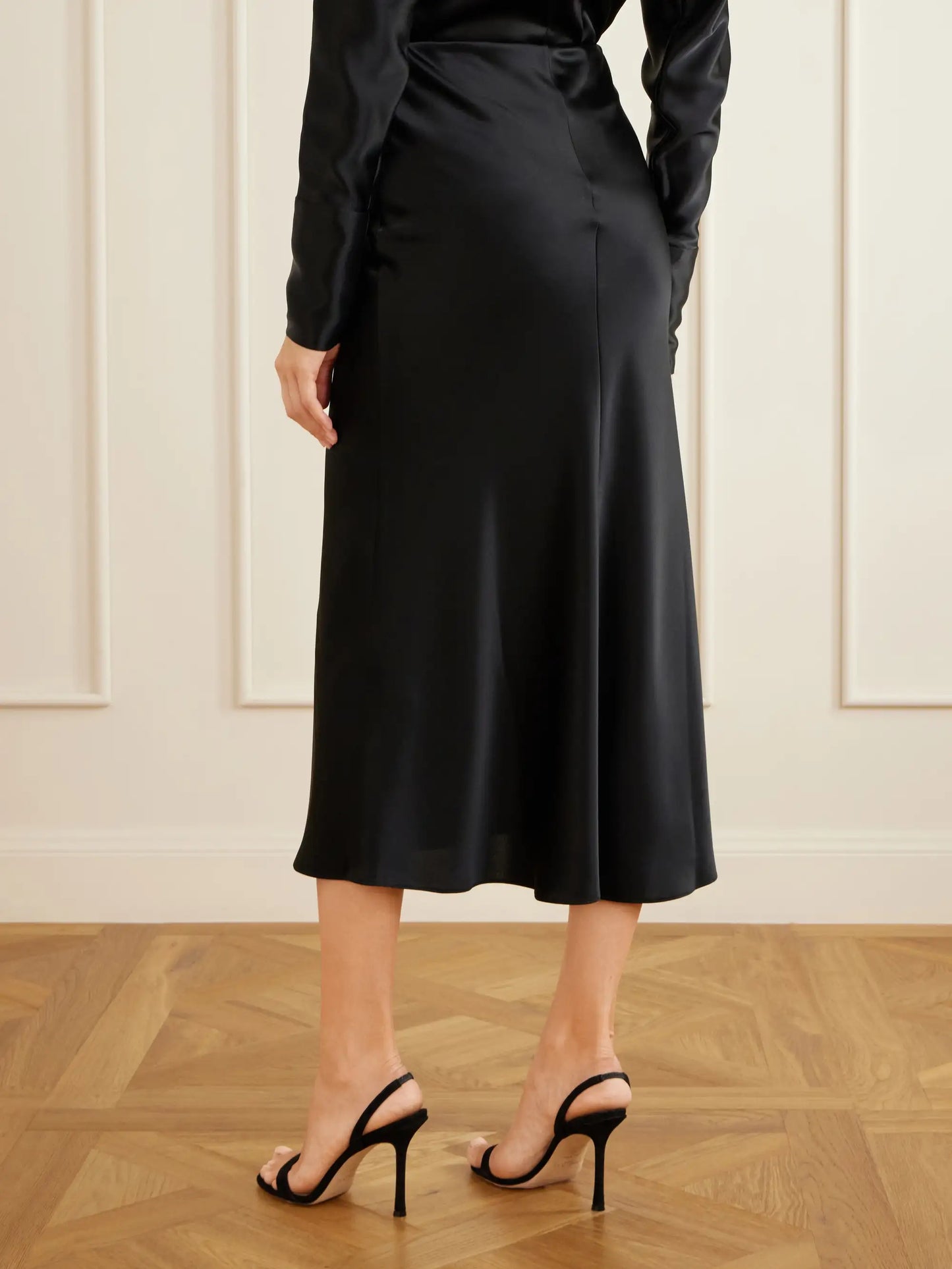 Valetta Satin Midi Skirt