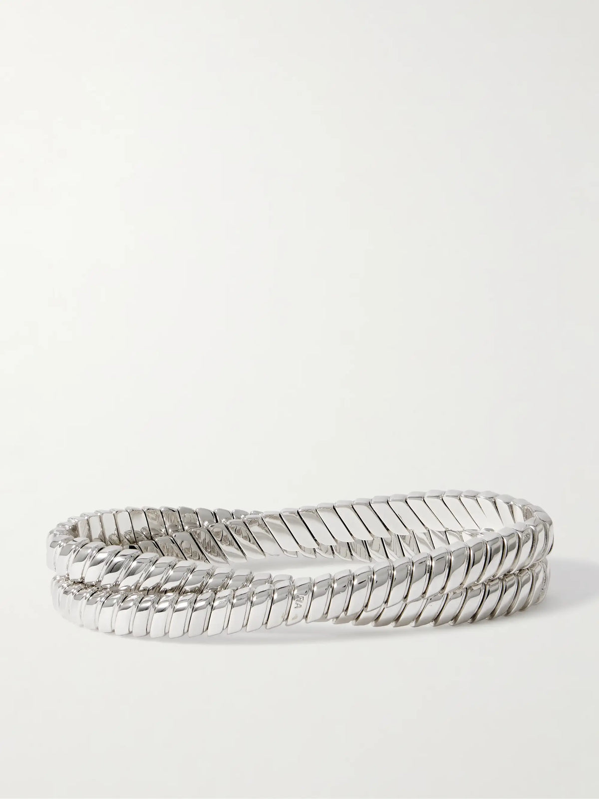 Double Cobra Silver-tone Bracelet