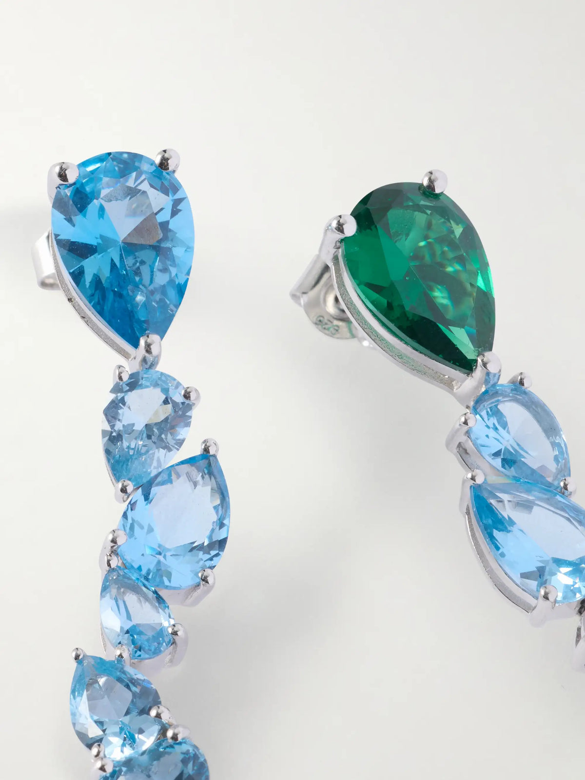 Recycled Silver, Cubic Zirconia And Synthetic Spinel Earrings