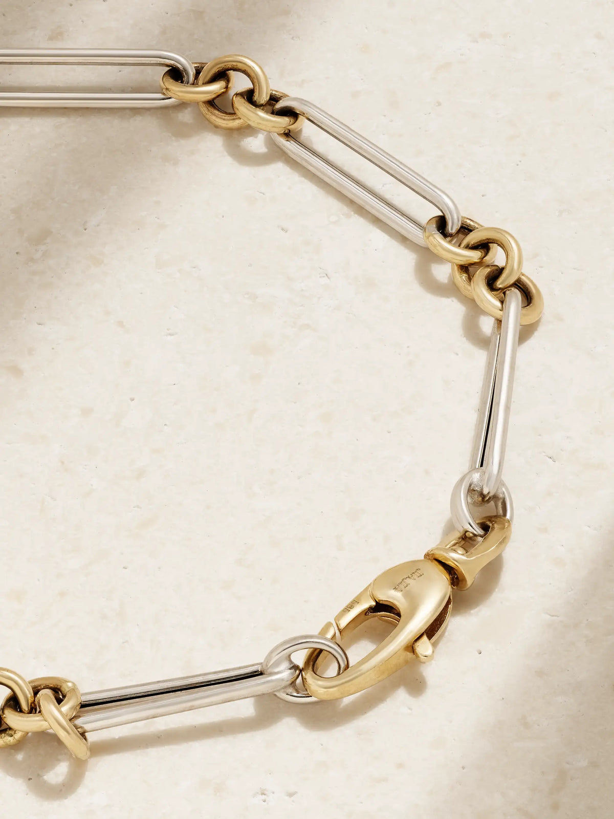 Jumbo 14-karat Yellow And White Gold, Quartz And Diamond Bracelet