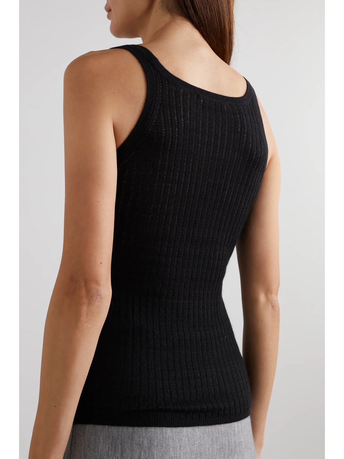 Nevin Pointelle-knit Cashmere And Silk-blend Tank