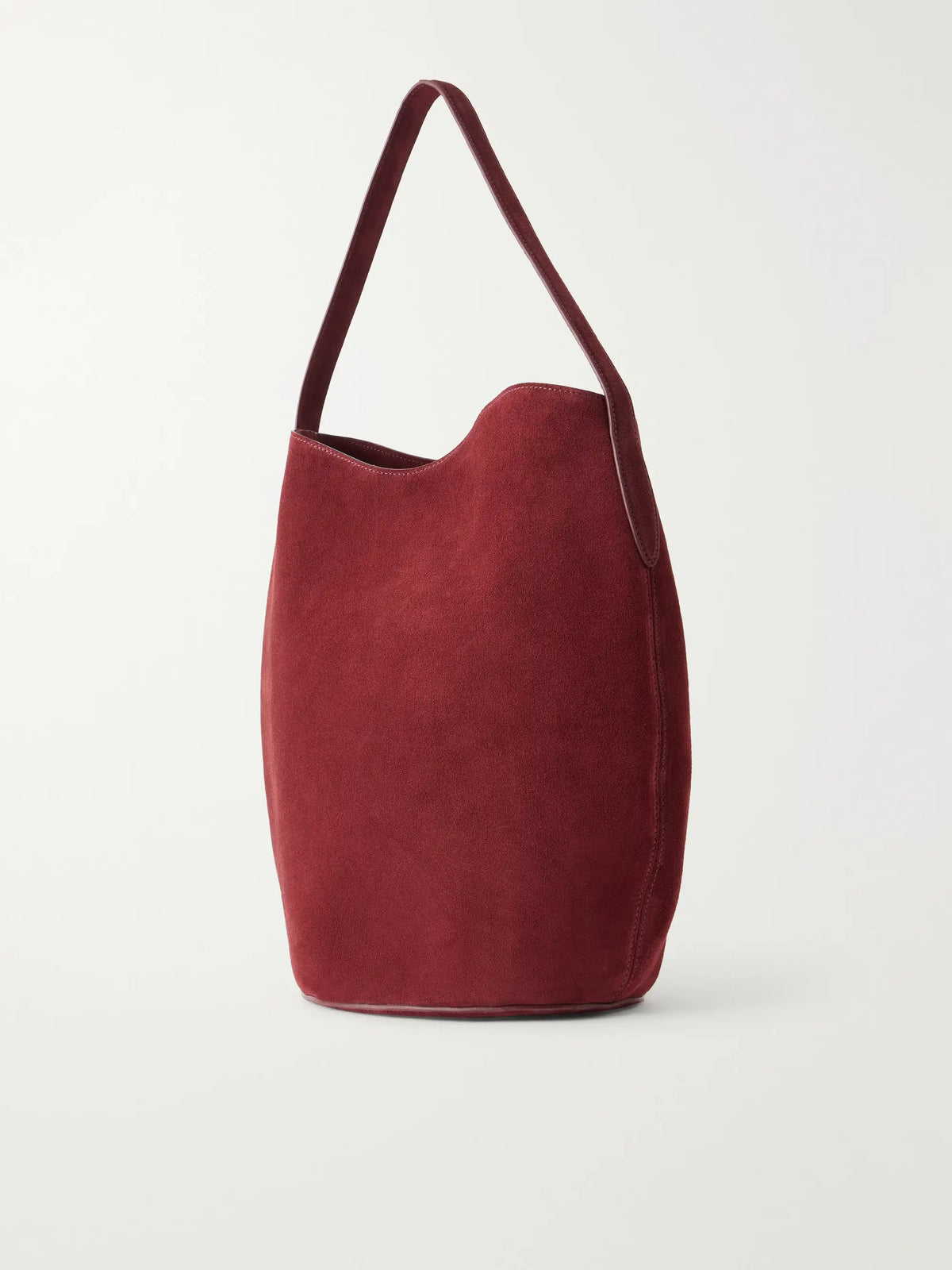 Liffner Belted Bucket Suede Shoulder Bag