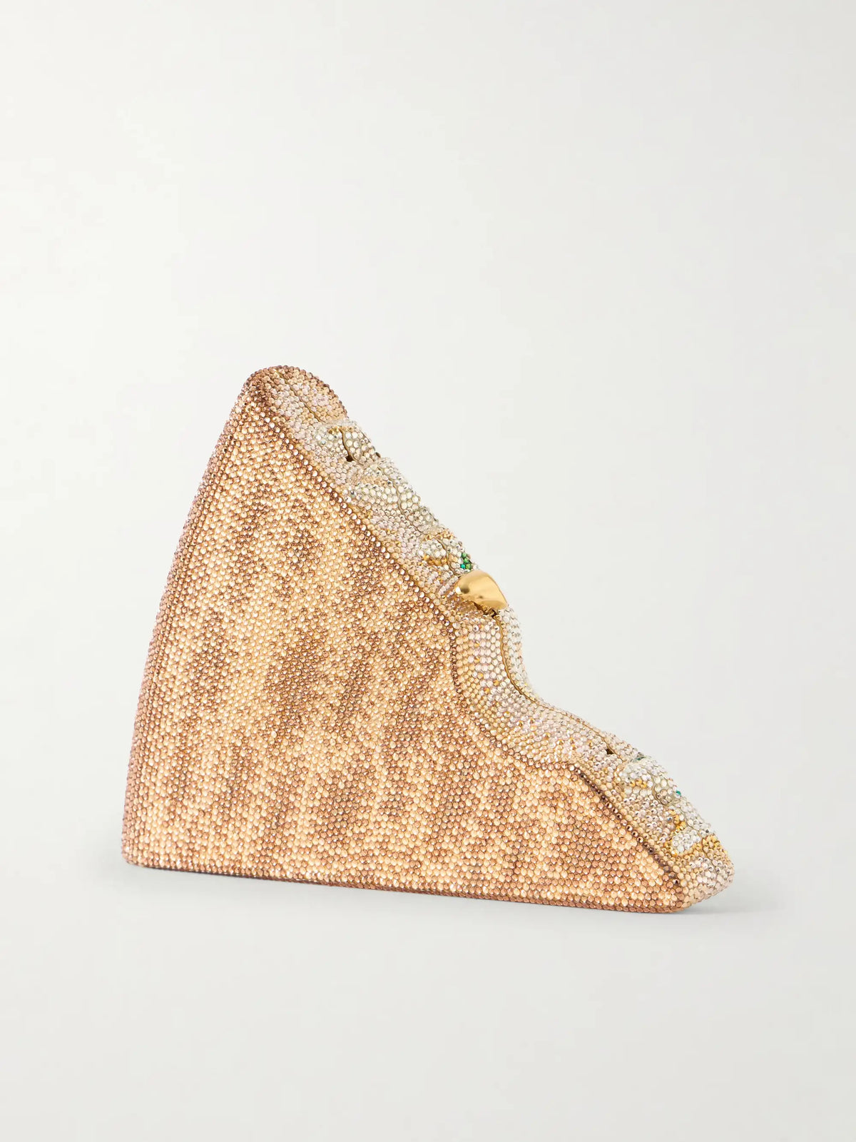 Pizza Crystal-embellished Gold-tone Clutch