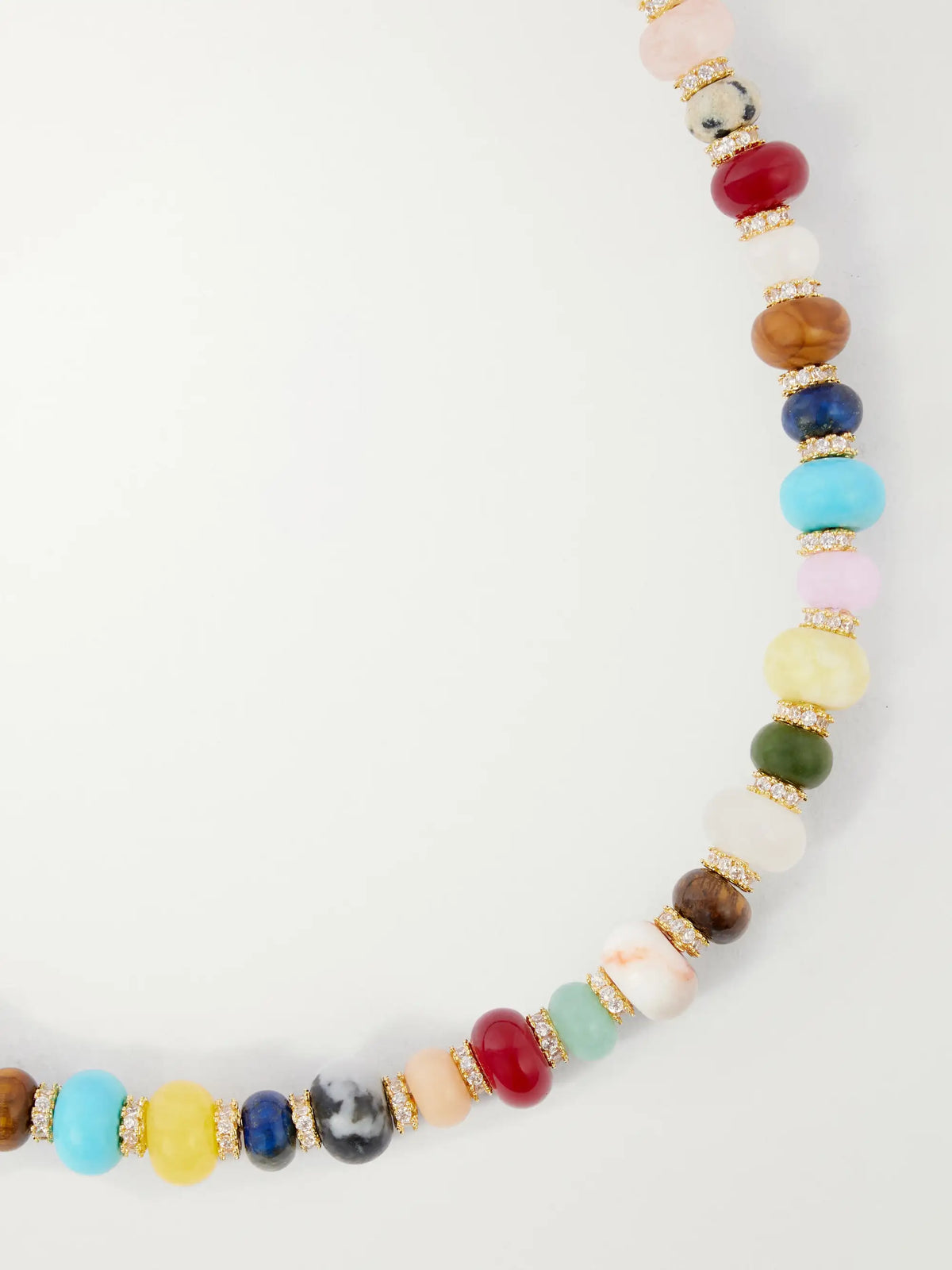 Martha Calvo Gemstones And Crystals Gold-toned Beaded Necklace