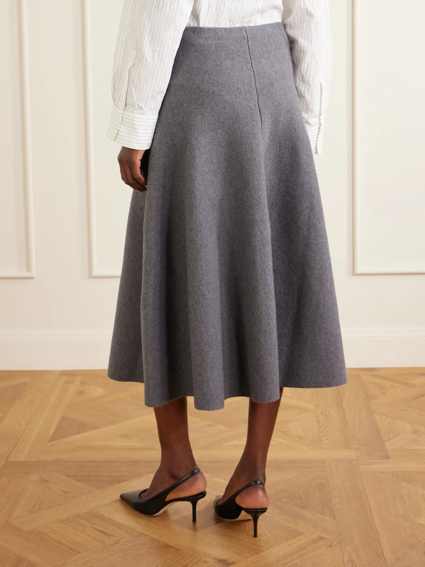 The Miller Wool-felt Midi Skirt