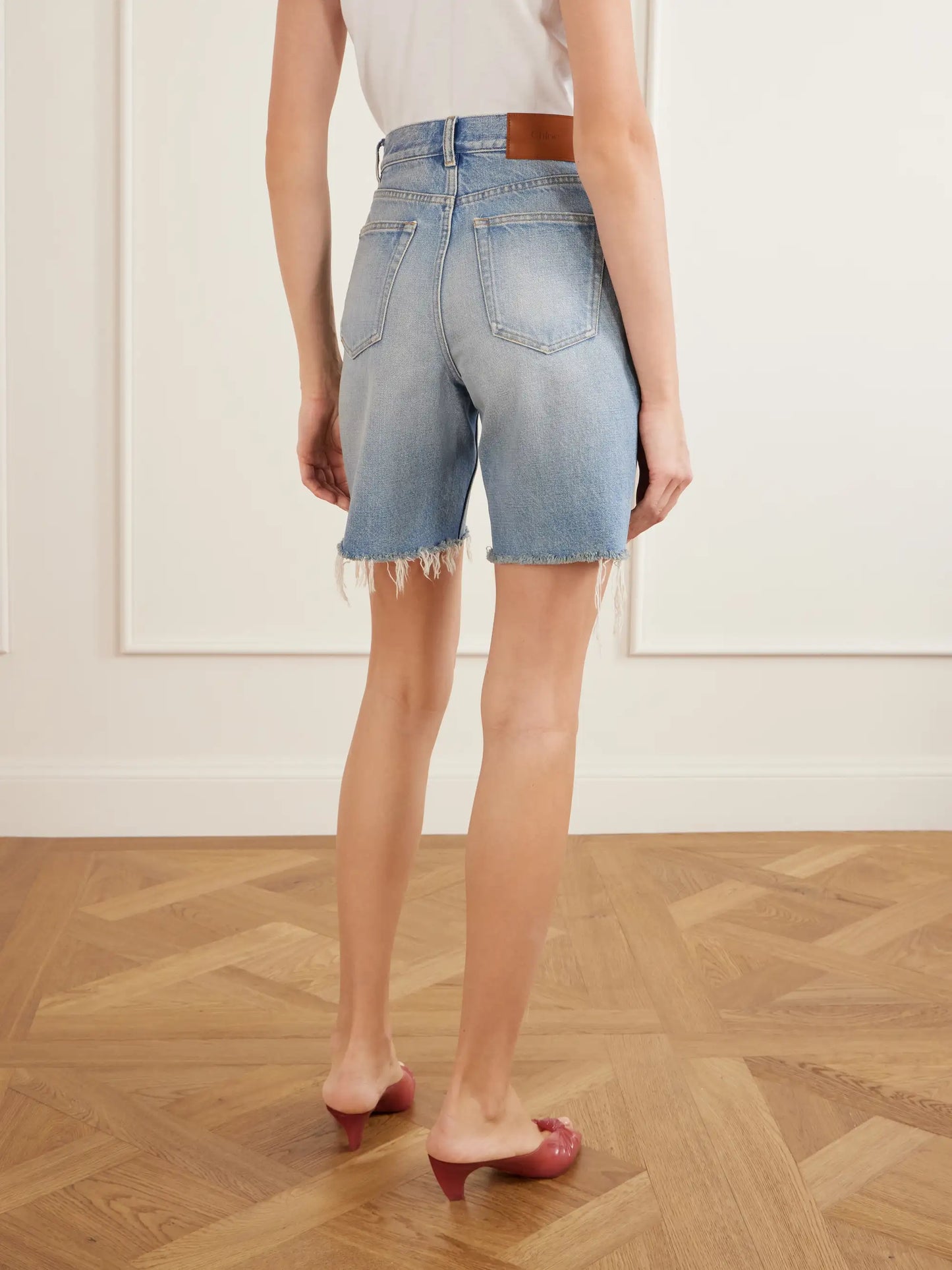 Frayed Denim Shorts
