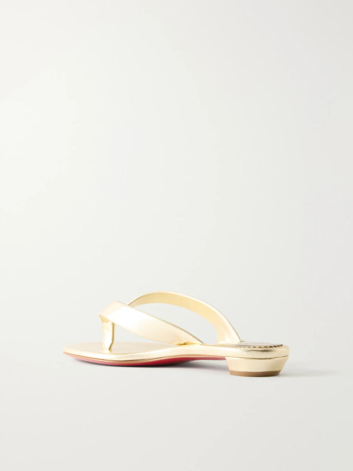 Miss Z Metallic Leather Thong Sandals