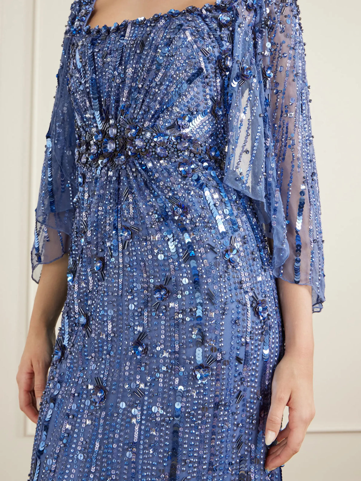Sequin-embellished Tulle Gown