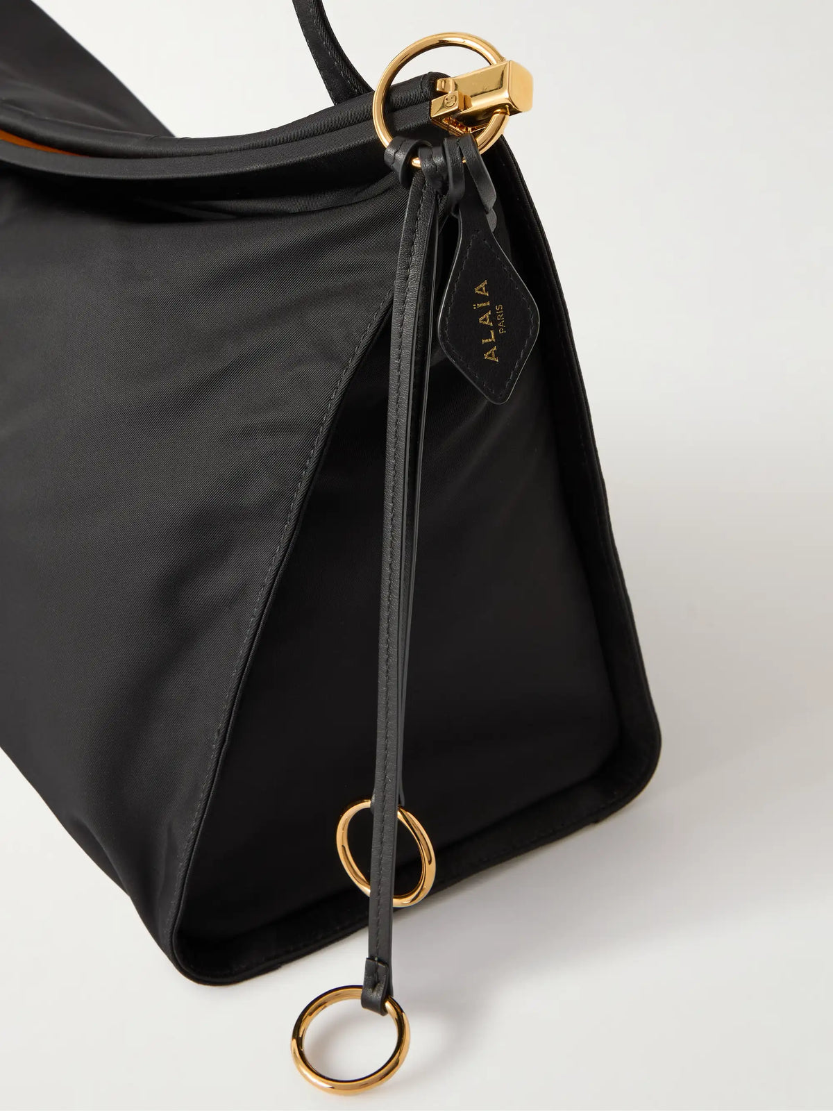 Click E/w Large Leather-trimmed Shell Shoulder Bag