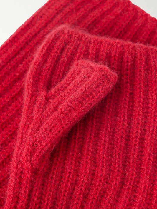 Johnstons of Elgin Della Ribbed-knit Cashmere Gloves