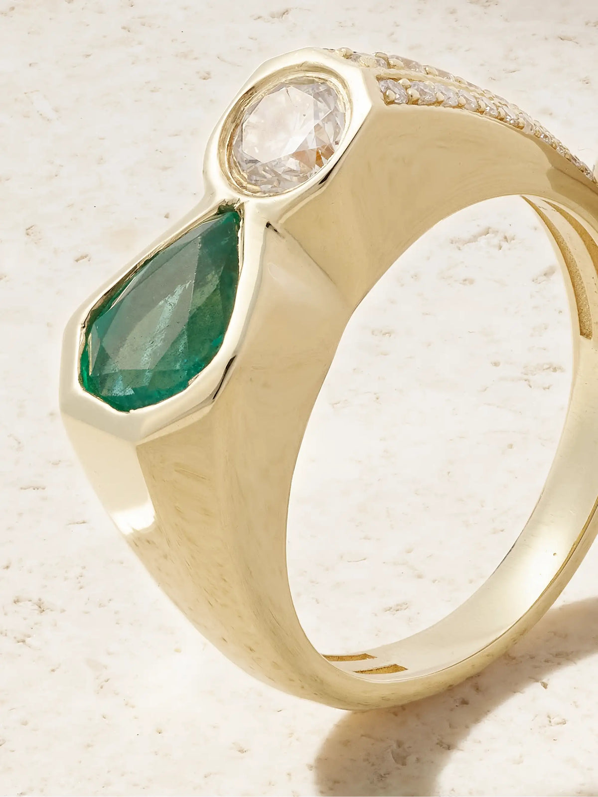 14-karat Gold, Emerald And Diamond Ring