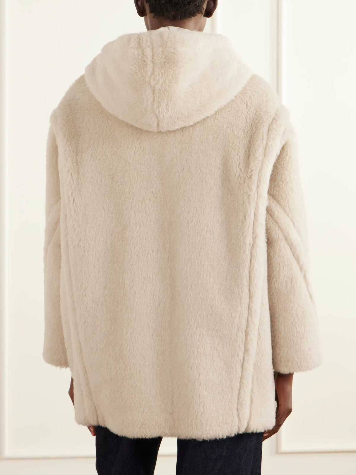 Max Mara Spadino Teddy Hooded Alpaca, Wool And Silk-blend Coat