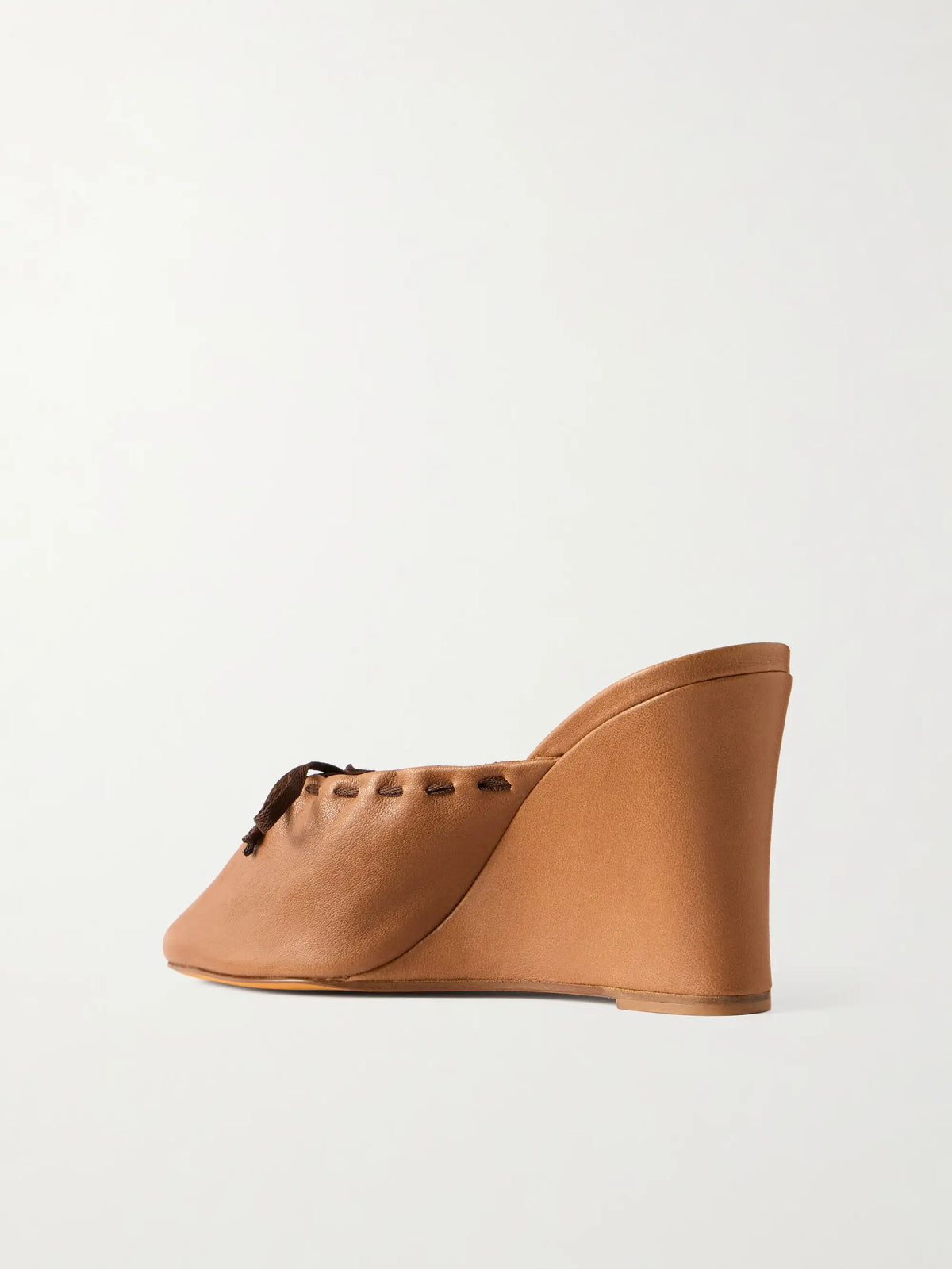 Ballet Leather Wedge Mules