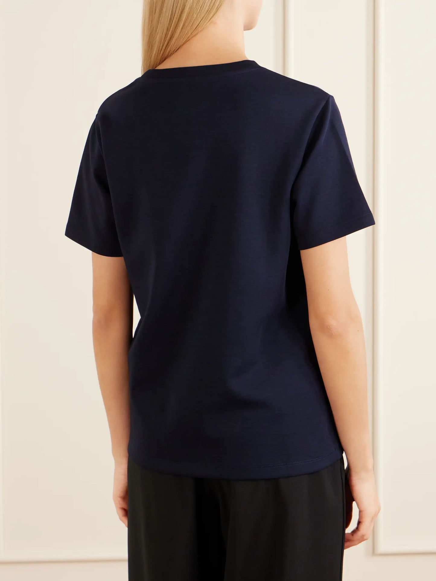 Anagram-embroidered Cotton-blend T-shirt