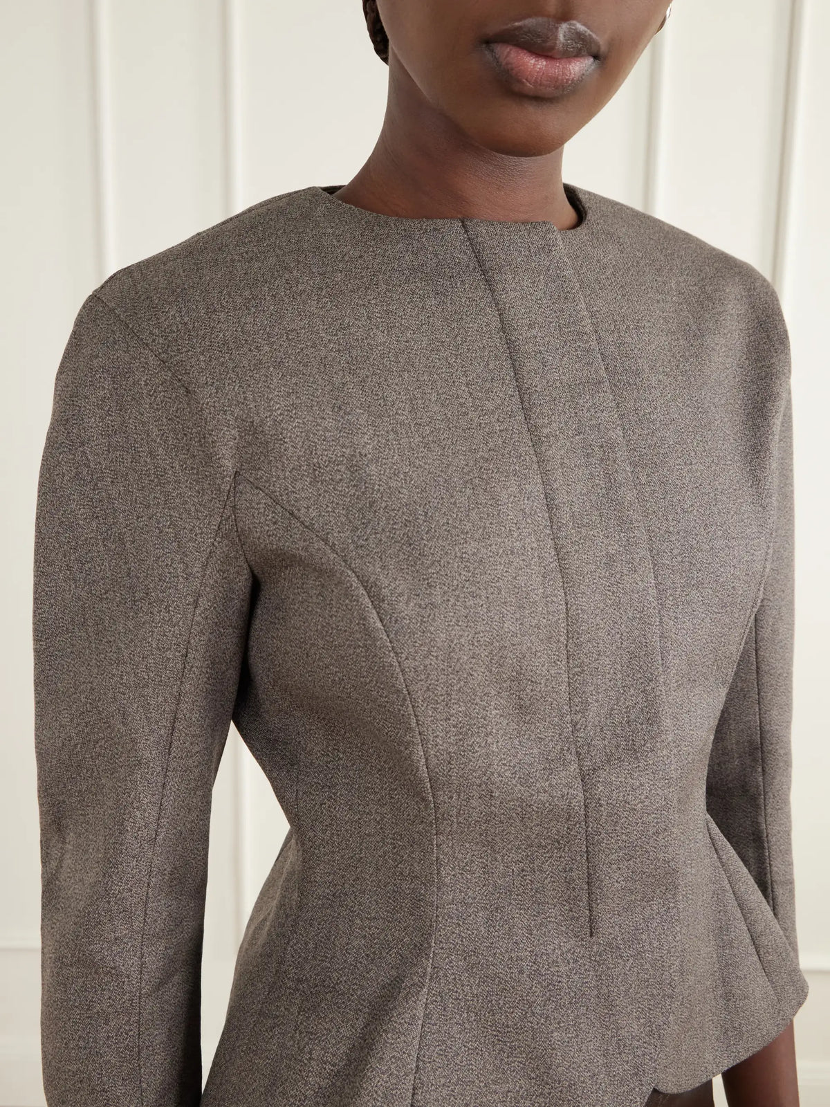 Jacquemus Palmier Peplum Wool-hopsack Blazer