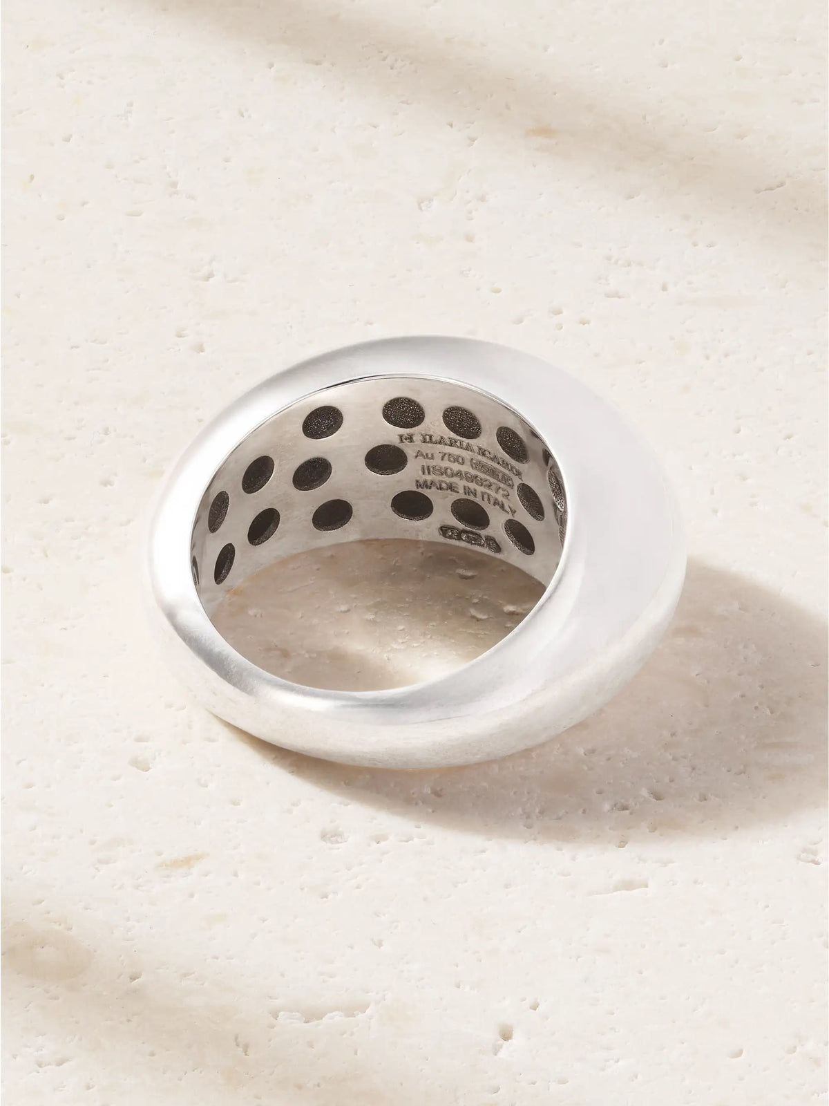 Inflatable 18-karat White Gold Ring