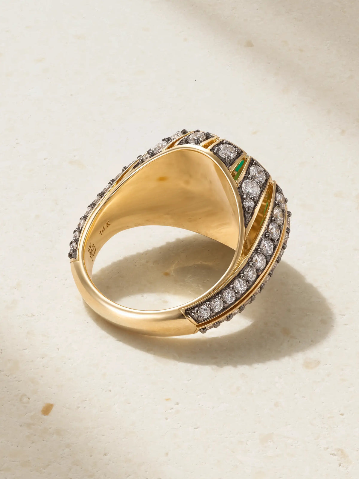 Aurora 14-karat Recycled Gold, Diamond And Emerald Ring