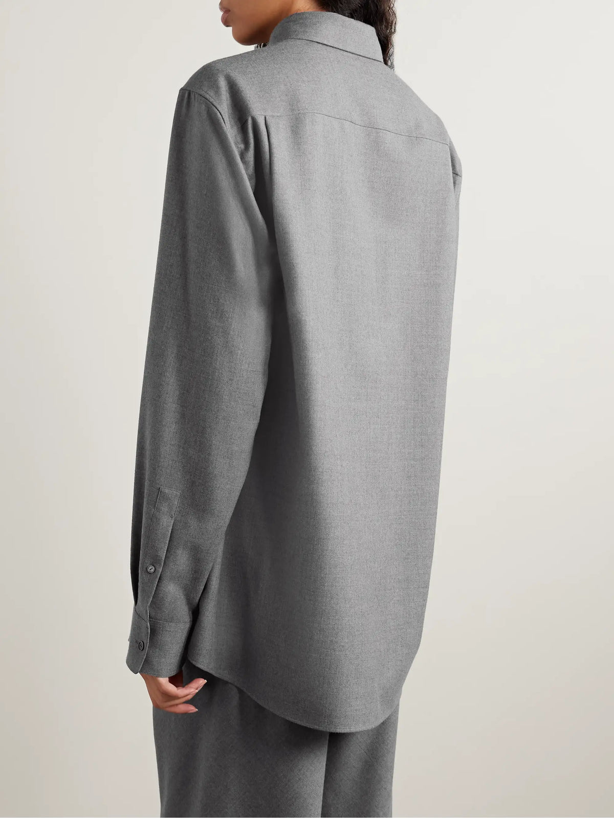 Pino Oversized Wool-twill Shirt