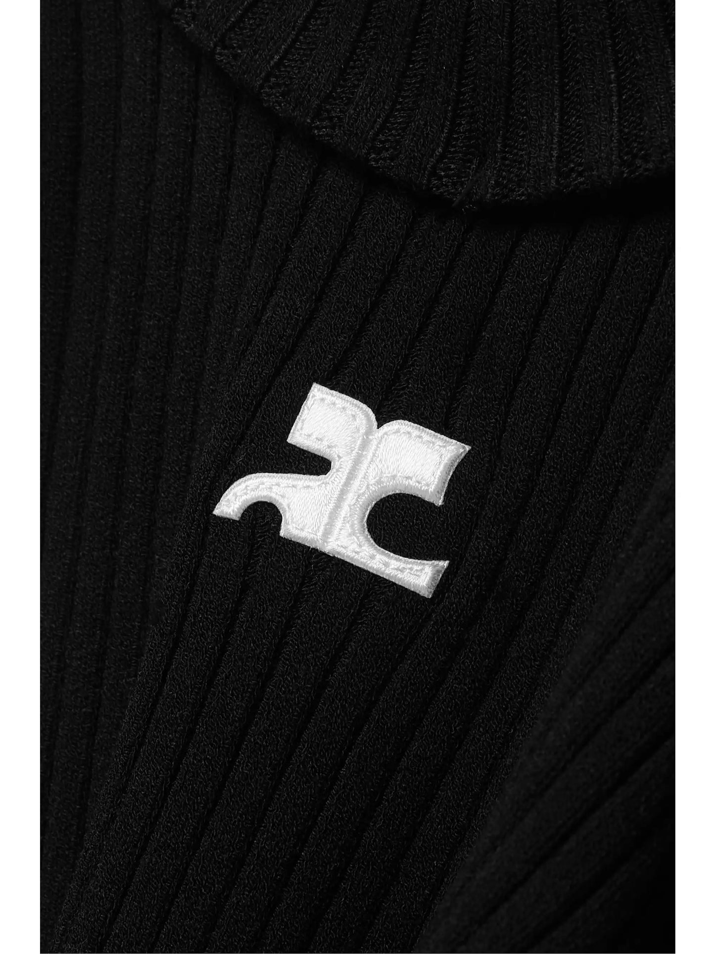 Reedition Embroidered Ribbed-knit Turtleneck Sweater