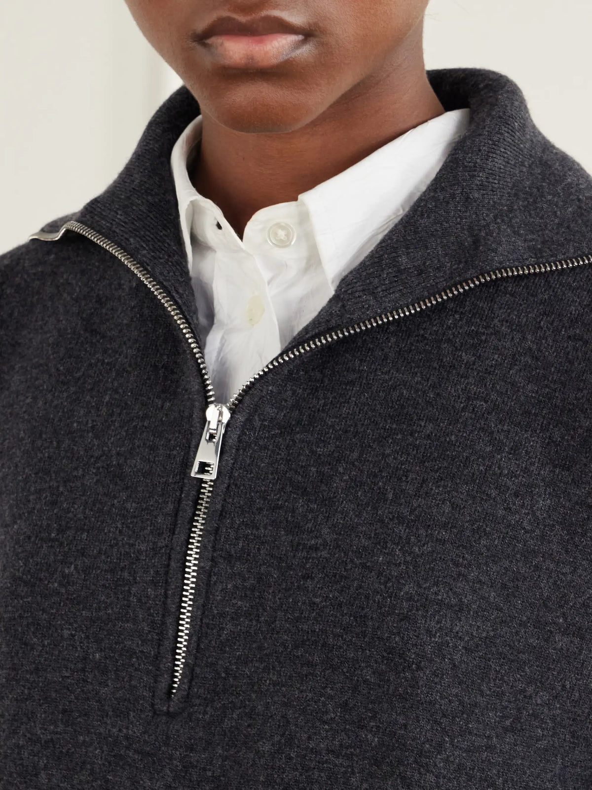 RÓHE Wool-blend Half-zip Sweater