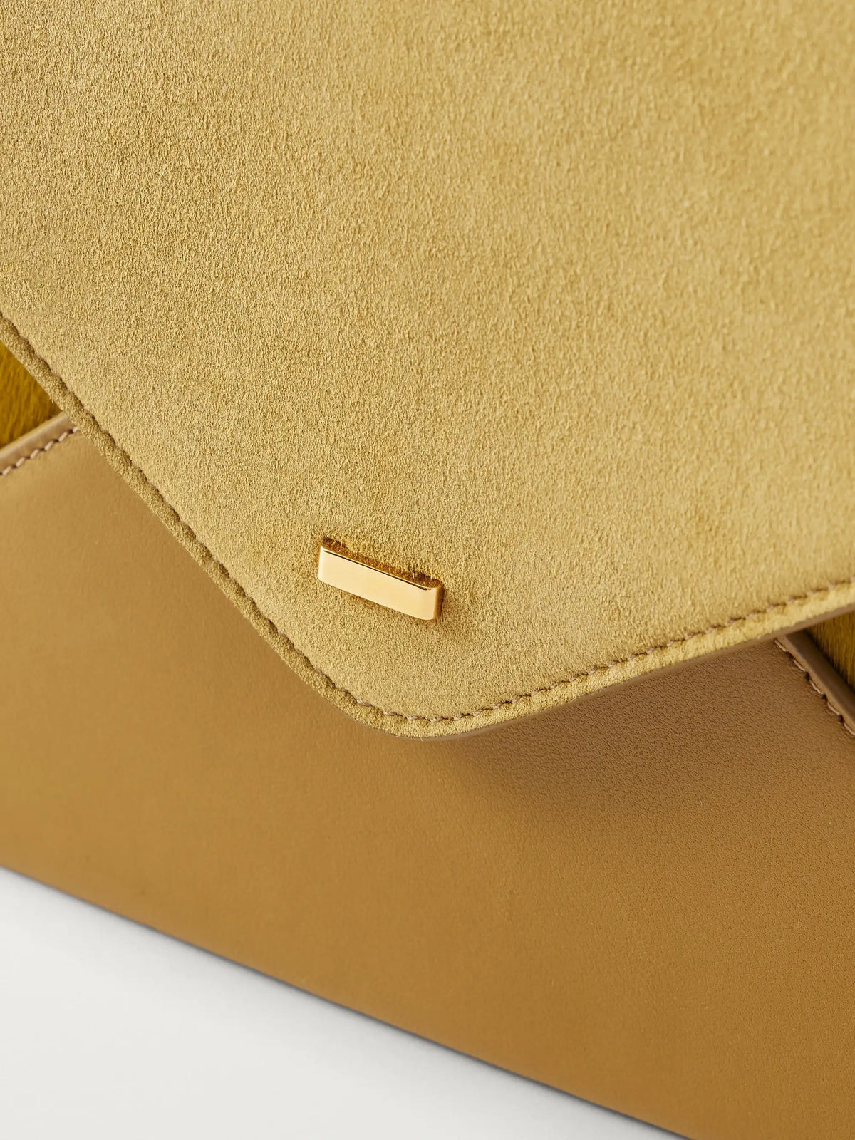 KHAITE Grace Mini Leather, Suede And Calf-hair Clutch