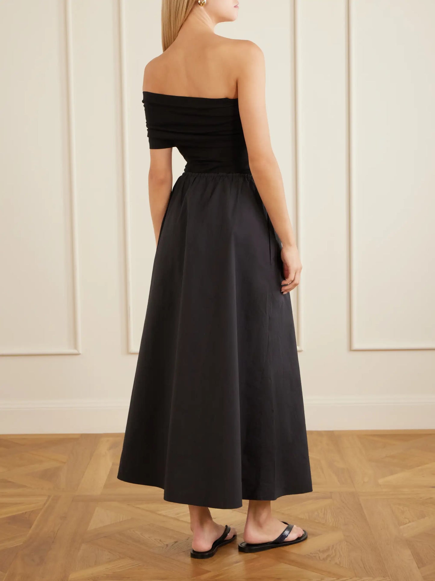 Organic Cotton-poplin Midi Skirt