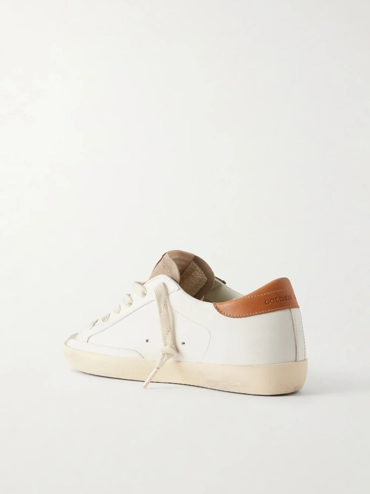 Super-star Distressed Glittered Suede-trimmed Leather Sneakers