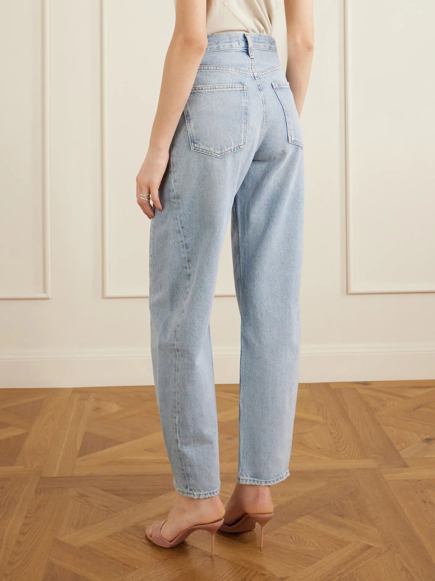 Luna Pieced High-rise Wide Leg Jeans