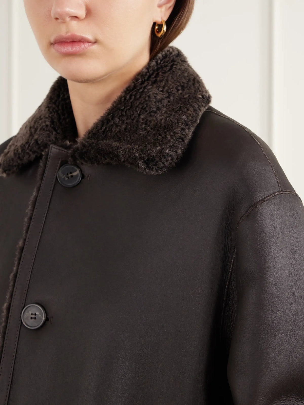 ARMA Zoey Reversible Shearling And Leather Coat