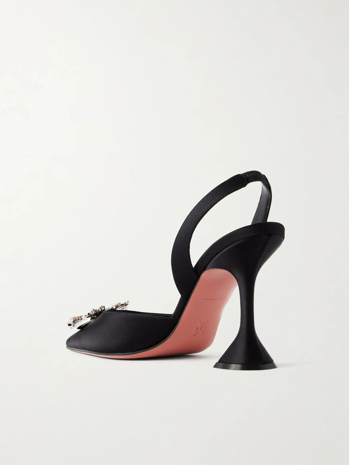 Begum Swarovski Crystal-embellished Satin Slingback Pumps