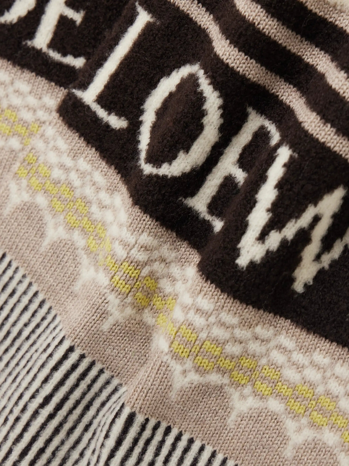 Intarsia-knit Wool-blend Scarf