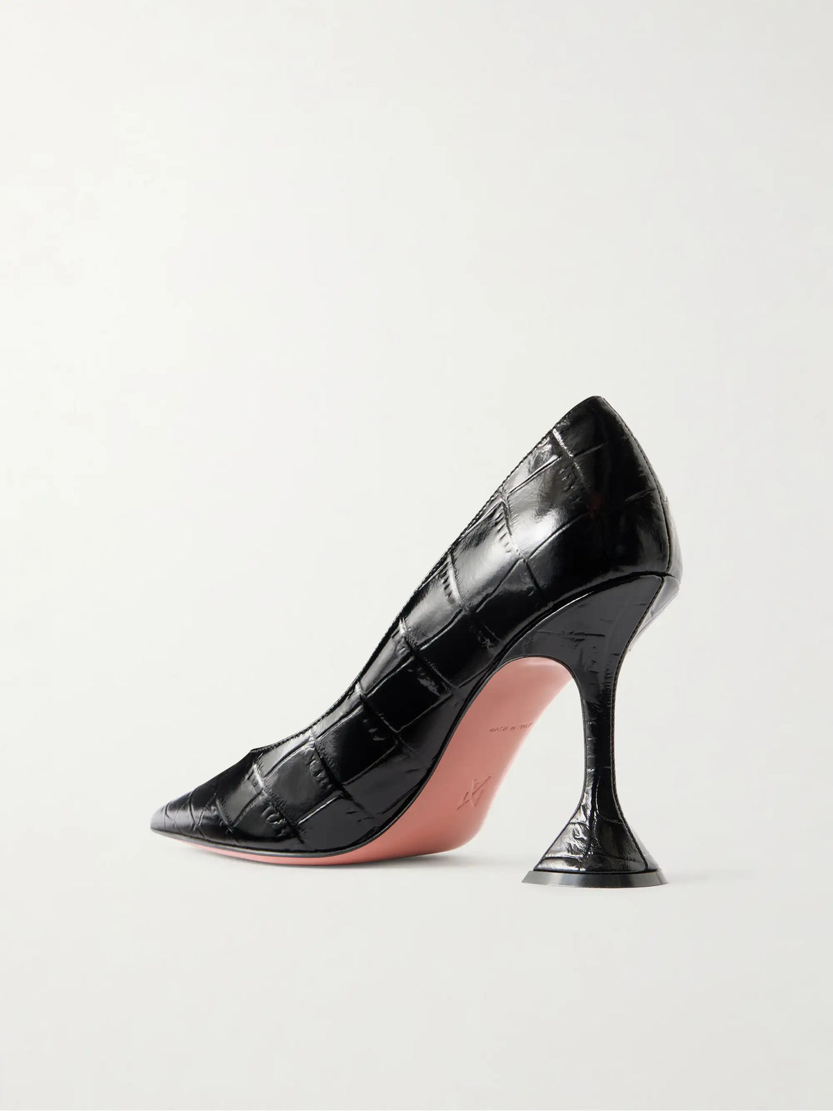 Ami Croc-effect Leather Pumps