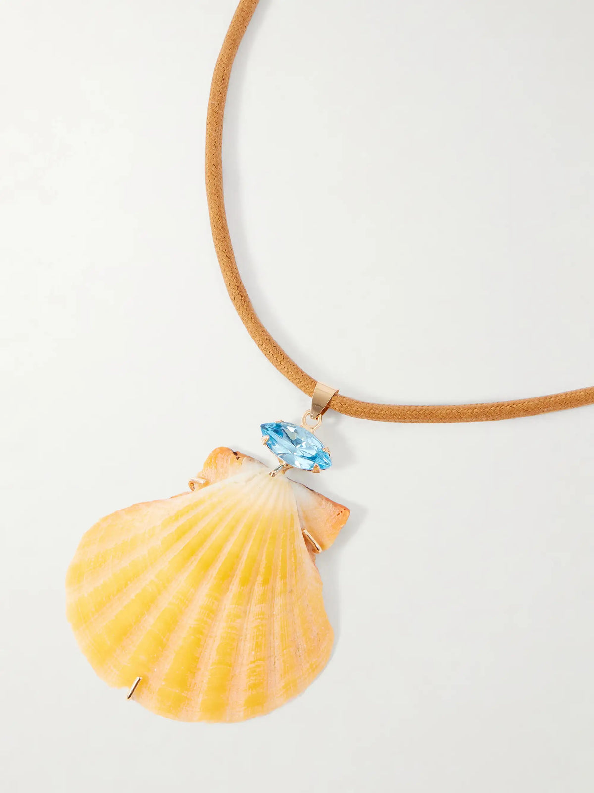 Cleodora Embellished Seashell Necklace