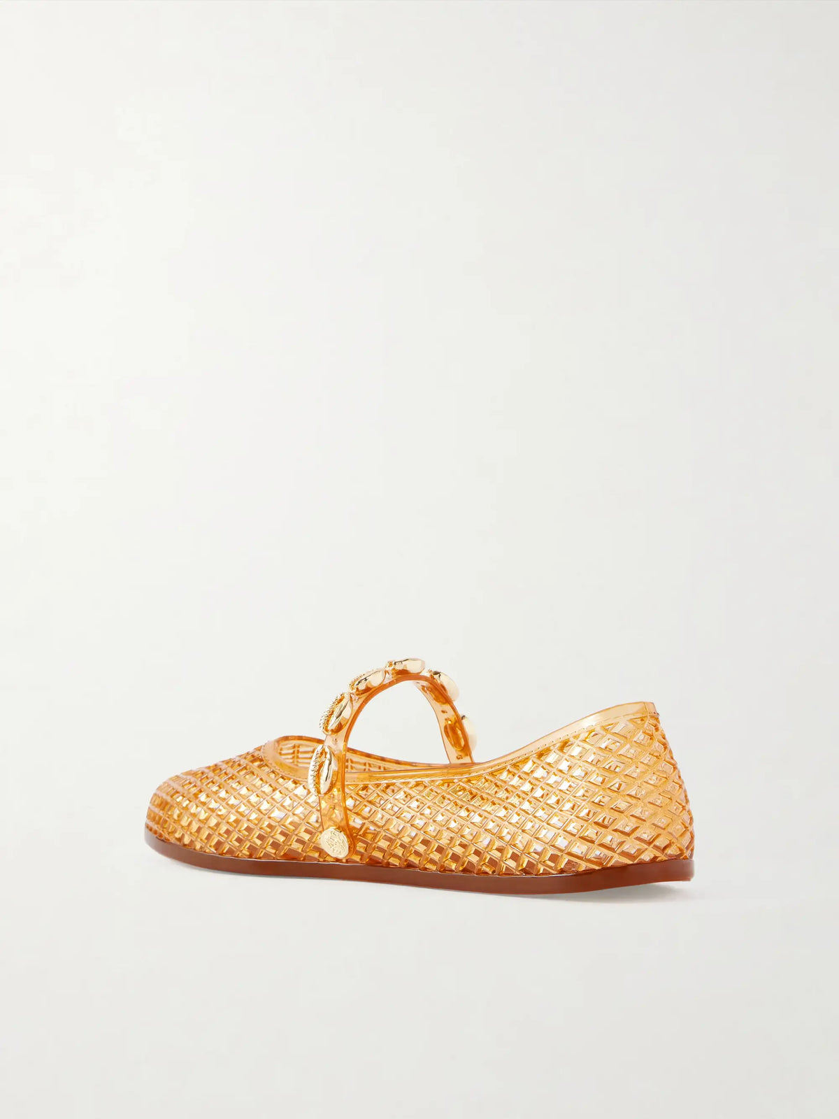 Iro Shell-embellished Rubber Flats