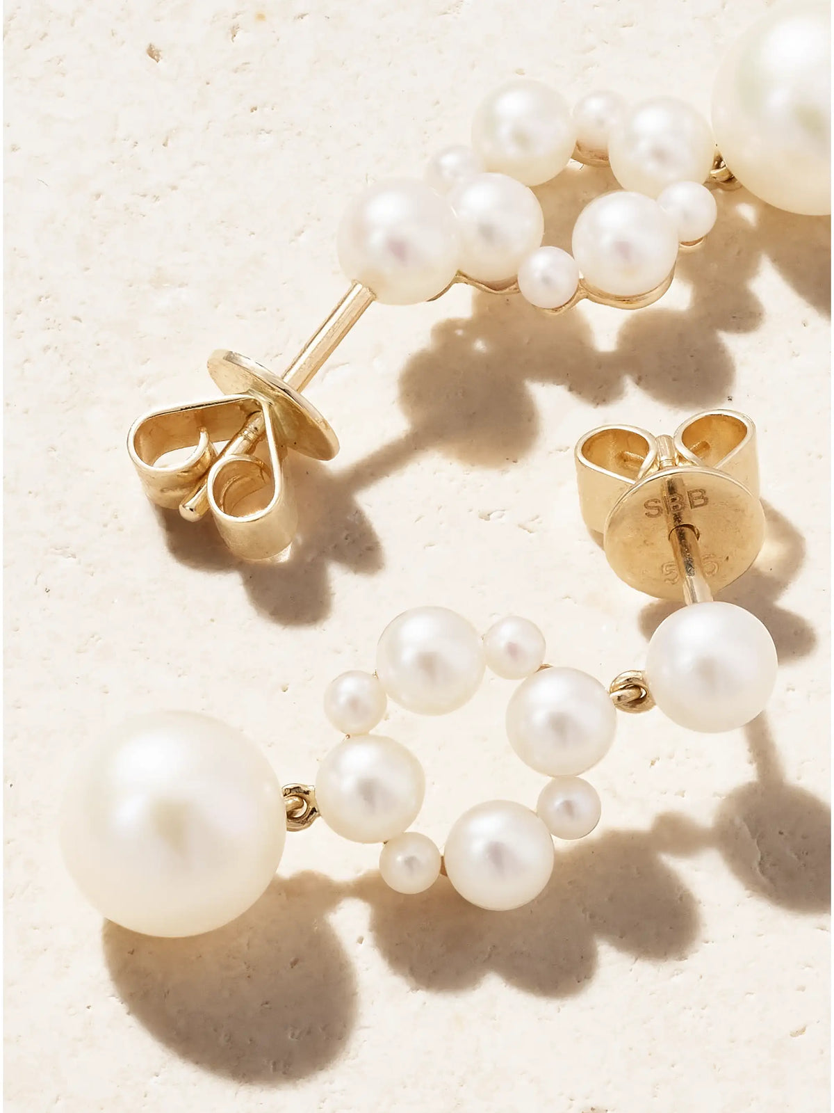 Nebula 14-karat Recycled Gold Pearl Earrings