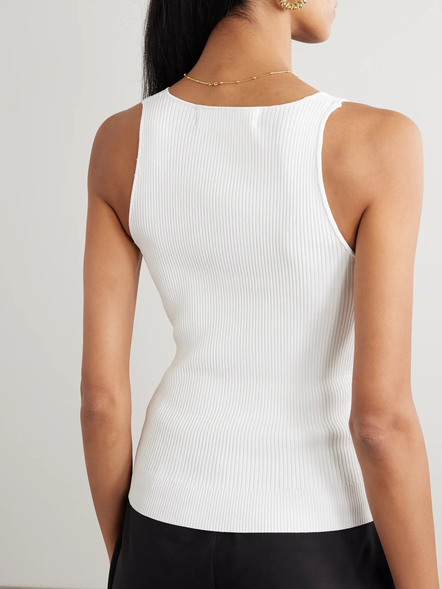 Ribbed Jersey Tank Top