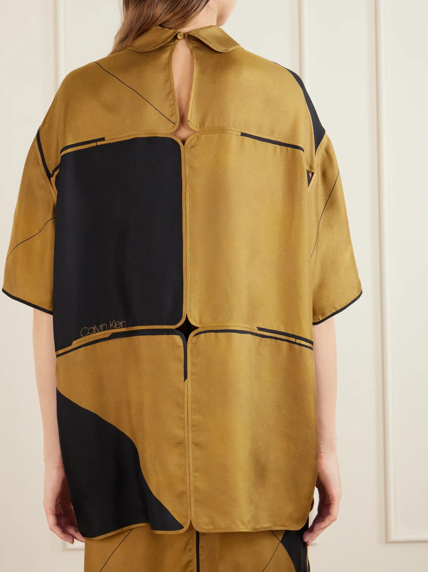 Elowen Patchwork Silk-twill Shirt
