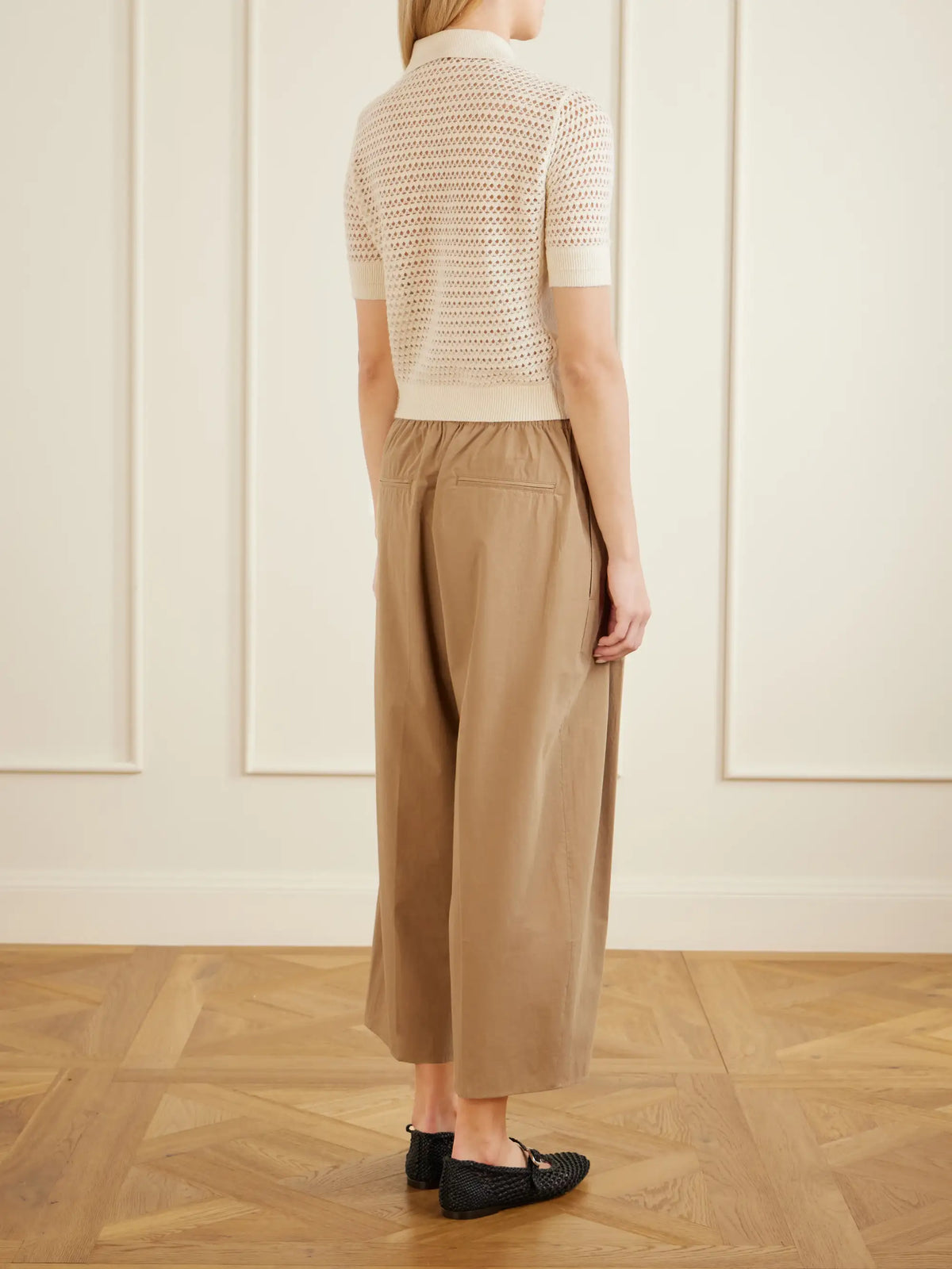 Maria McManus Cashmere And Cotton-blend Crochet-knit Polo Shirt
