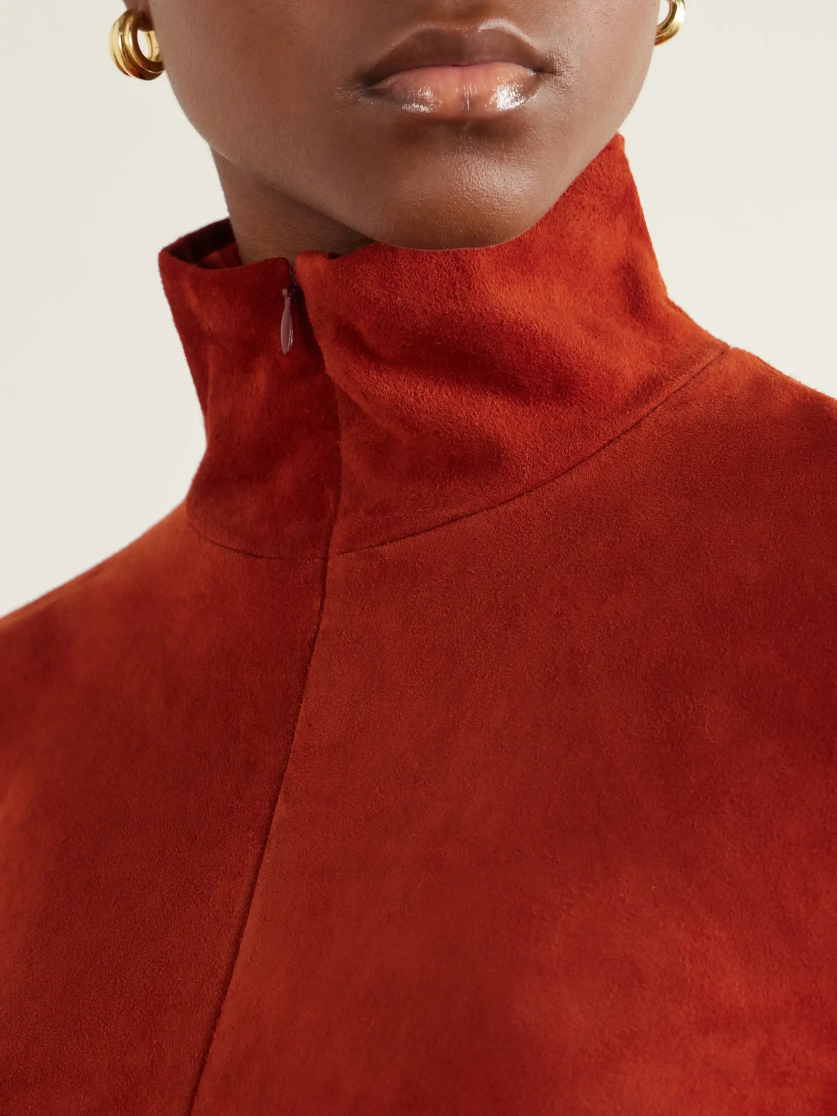 STOULS Selene Suede Turtleneck Shirt