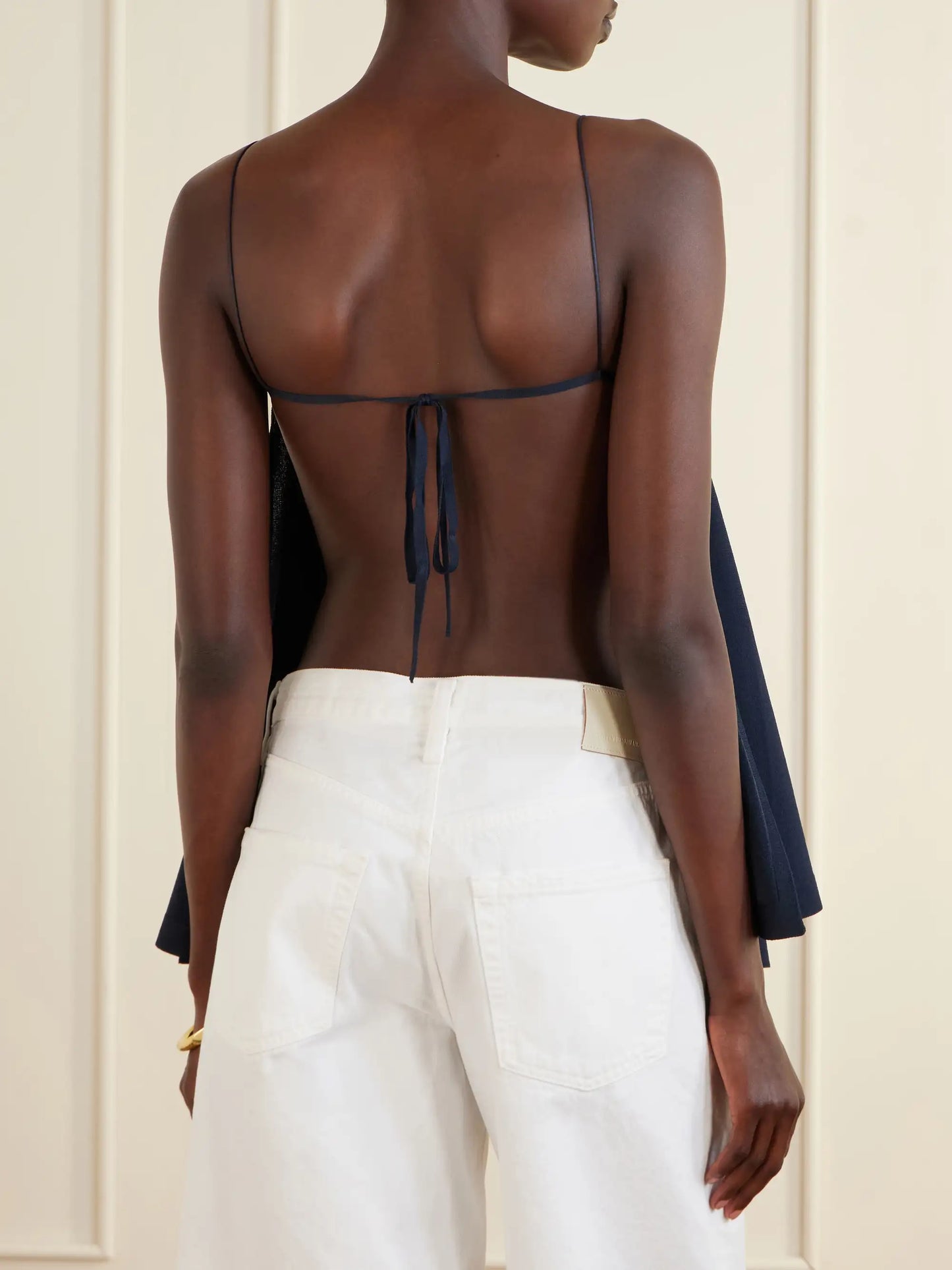 Le Haut Voile Open-back Jersey Top