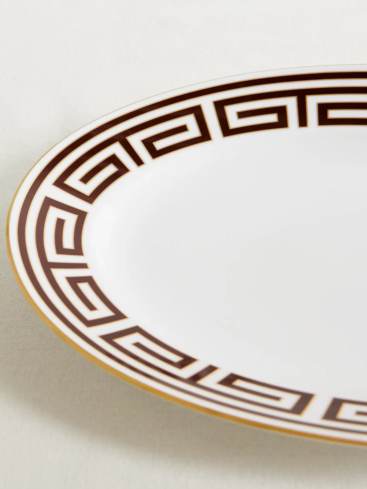 GINORI 1735 Oval Gold-plated Porcelain Platter