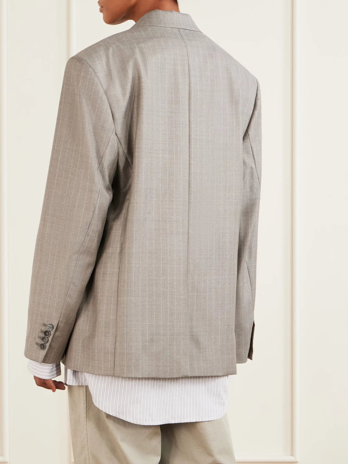 Julago Mels Pinstripe Wool Blazer