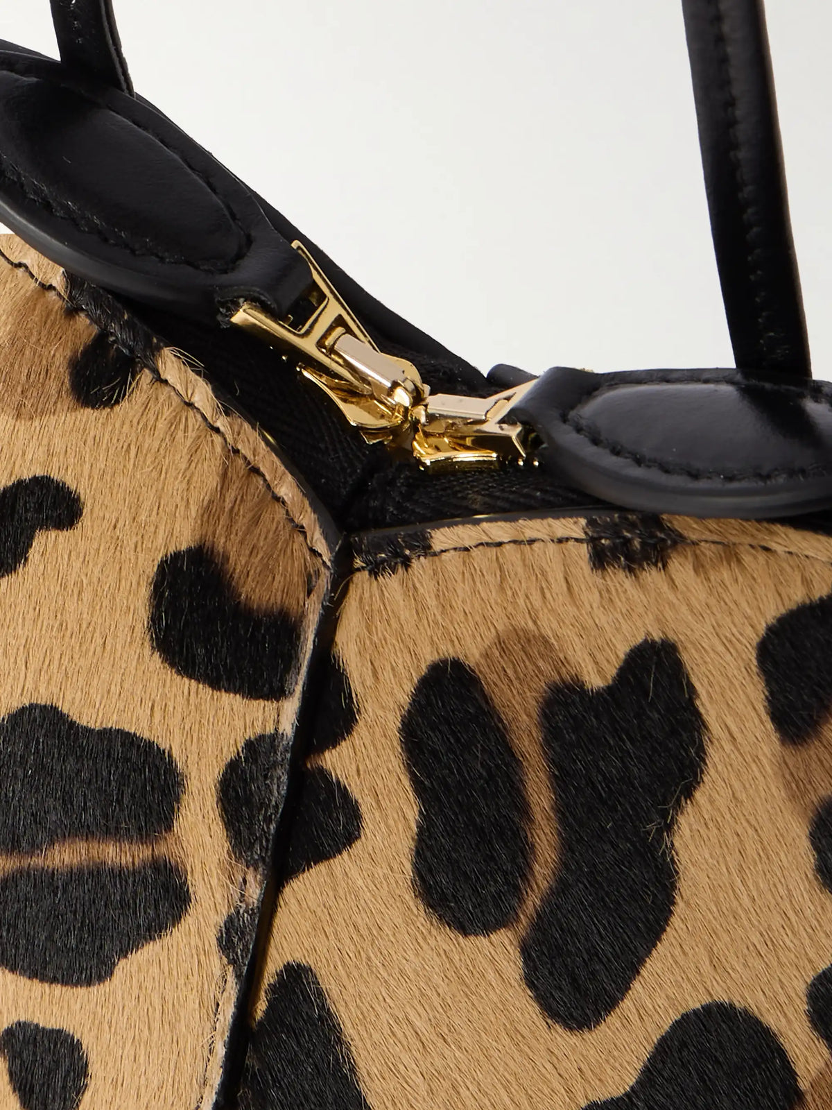 Le Coeur Leopard-print Leather-trimmed Calf Hair Shoulder Bag