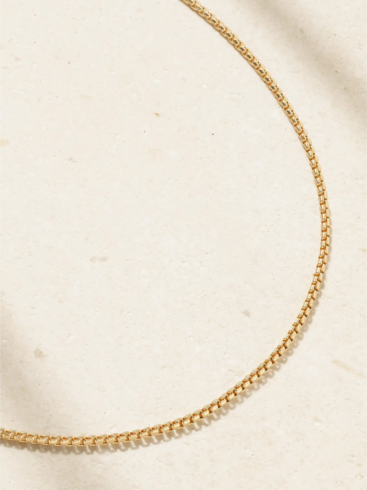 Hollow Box Chain 18-karat Gold Necklace