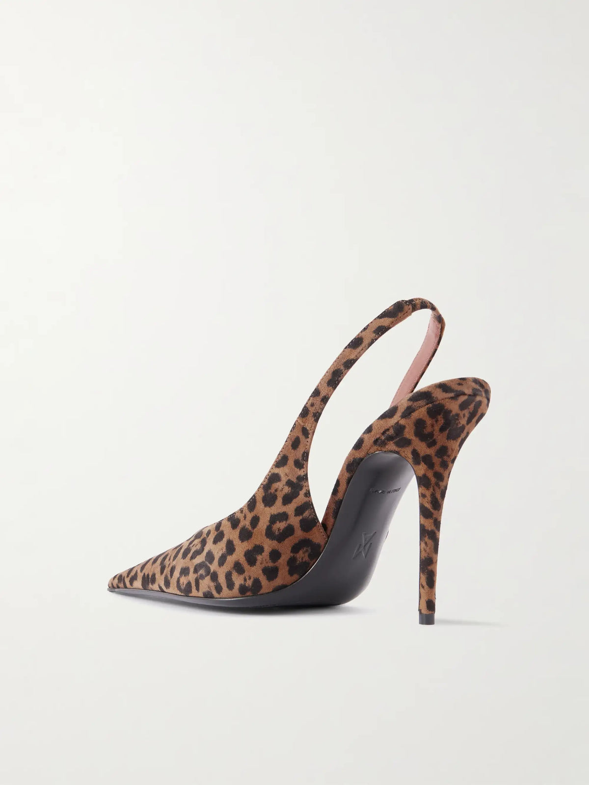 Anok Leopard-print Suede Slingback Pumps