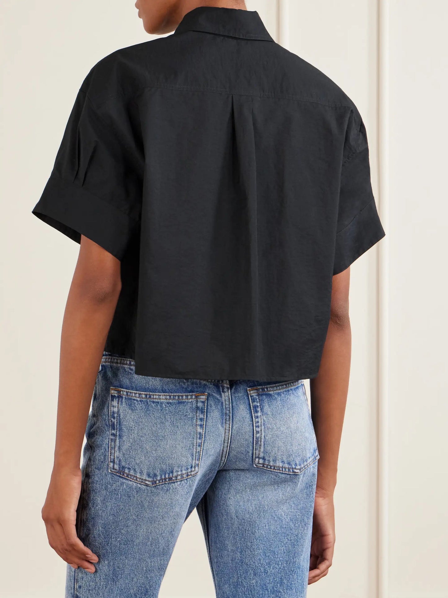 + Paula's Ibiza Anagram-embroidered Cotton-blend Shirt