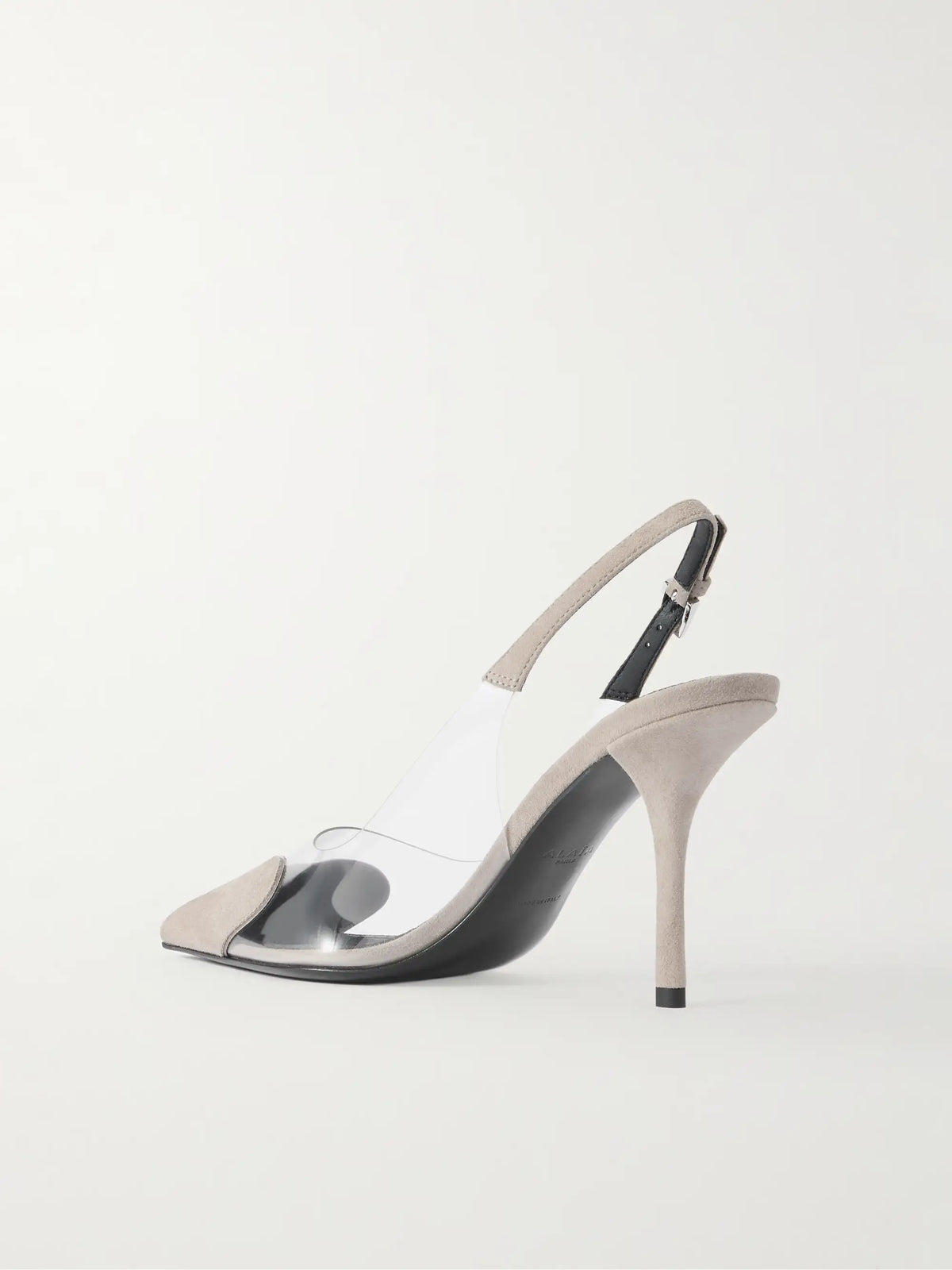 Le Caur 90 Suede And Pvc Slingback Pumps