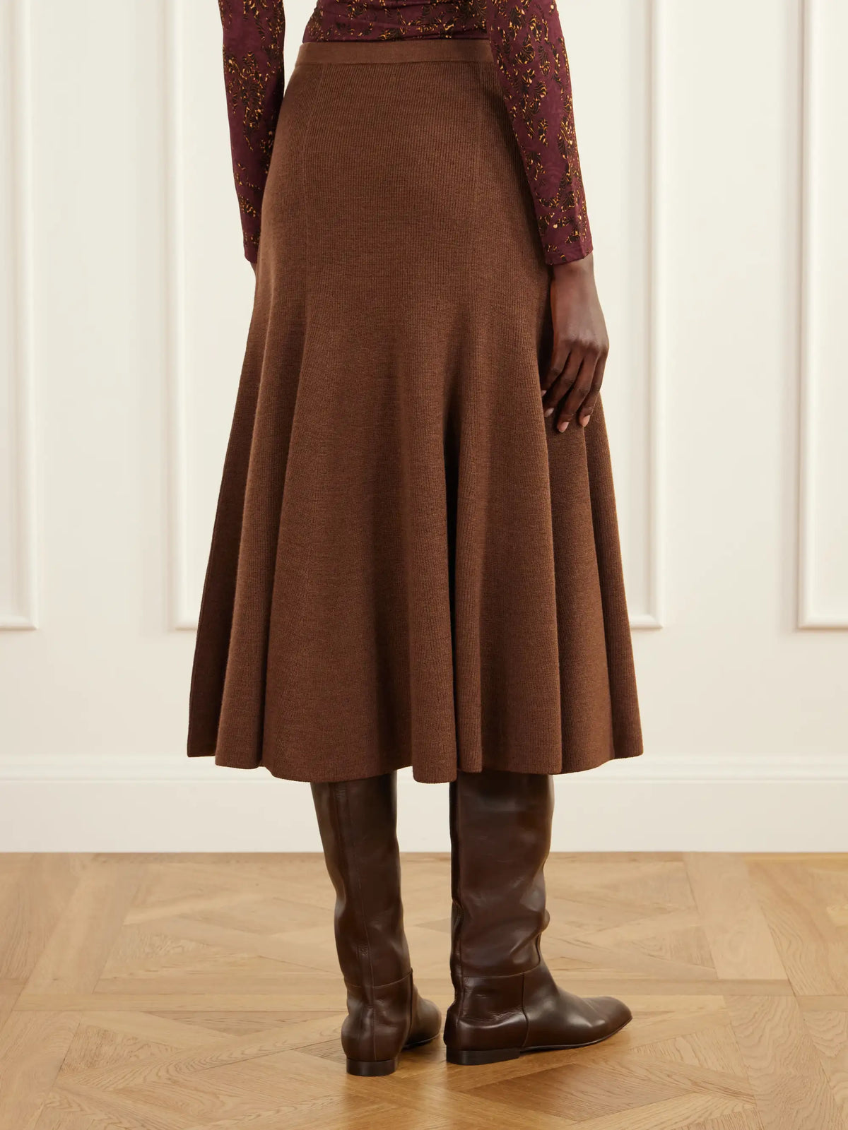 Ulla Johnson Azaria Merino Wool Midi Skirt