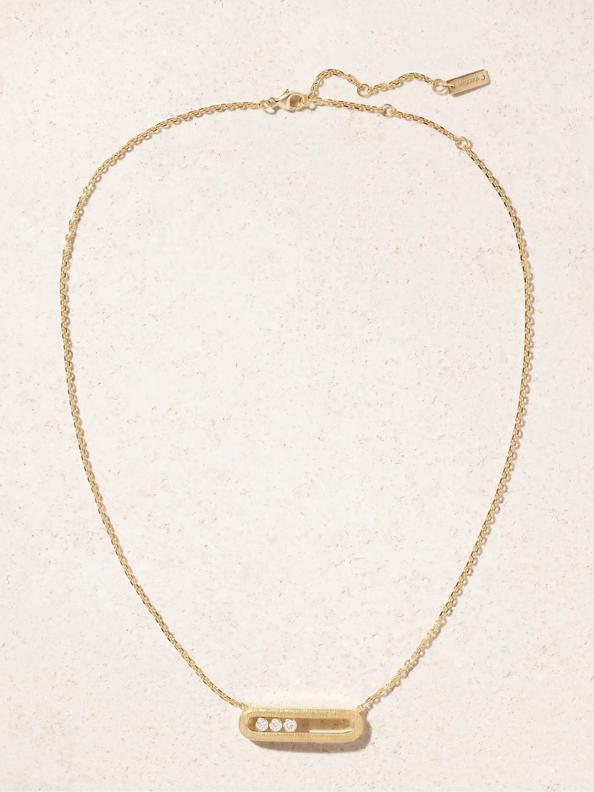 Move Classique Ciselé 18-karat Gold Diamond Necklace